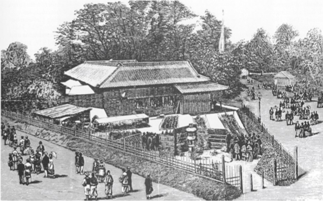 JAPANESE BAZAAR from The Illustrated Historical Register of the Centennial Exposition 1876 by Frank Leslie 1877