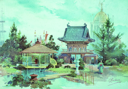 Midwinter Fair - a historical drawing of the Gate at the 1894 Fair