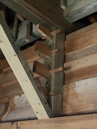 Close up of inside the bell tower